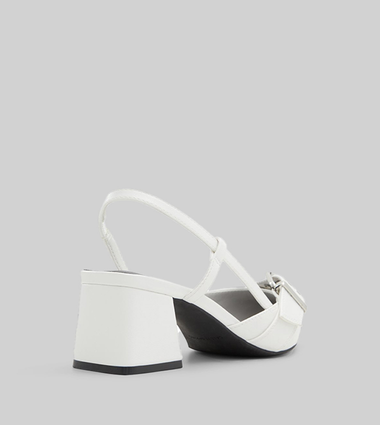 RUMOUR Block Heel Slingback Pumps