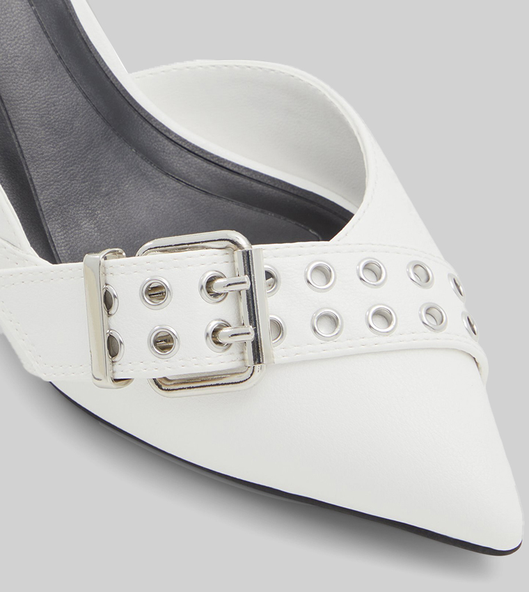 RUMOUR Block Heel Slingback Pumps