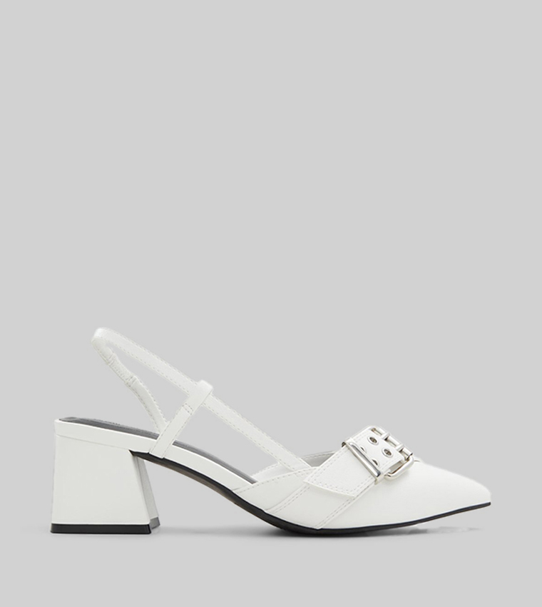 RUMOUR Block Heel Slingback Pumps