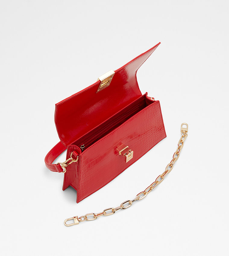 Aldo red clutch bag discount