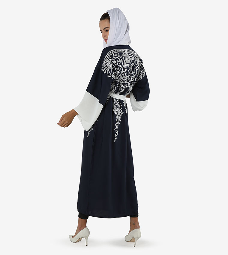 Embroidered Wide Sleeves Abaya