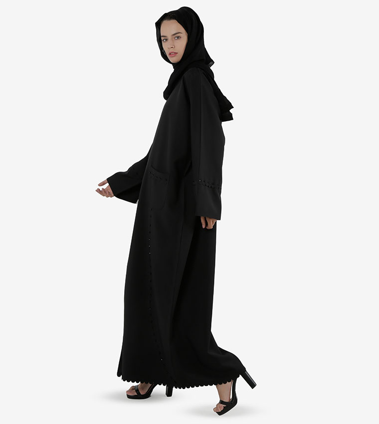 Front Open Long Sleeves Abaya