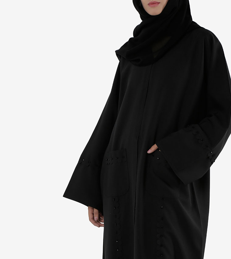 Front Open Long Sleeves Abaya