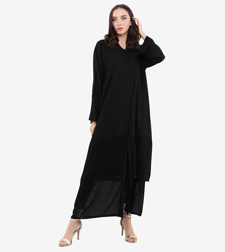 Embellished Long Sleeve Abaya