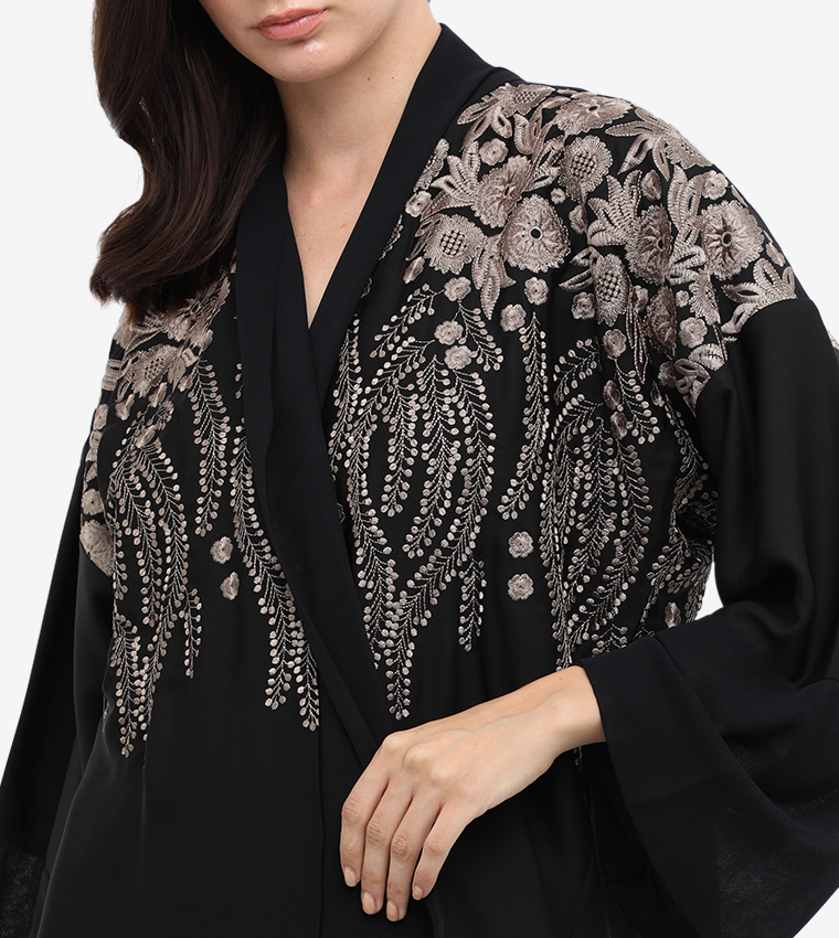 روزا عباية  عباية - أسود جلابية