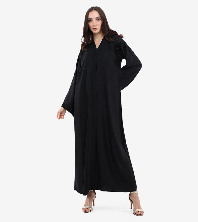 Abaya-Black/Embroidary