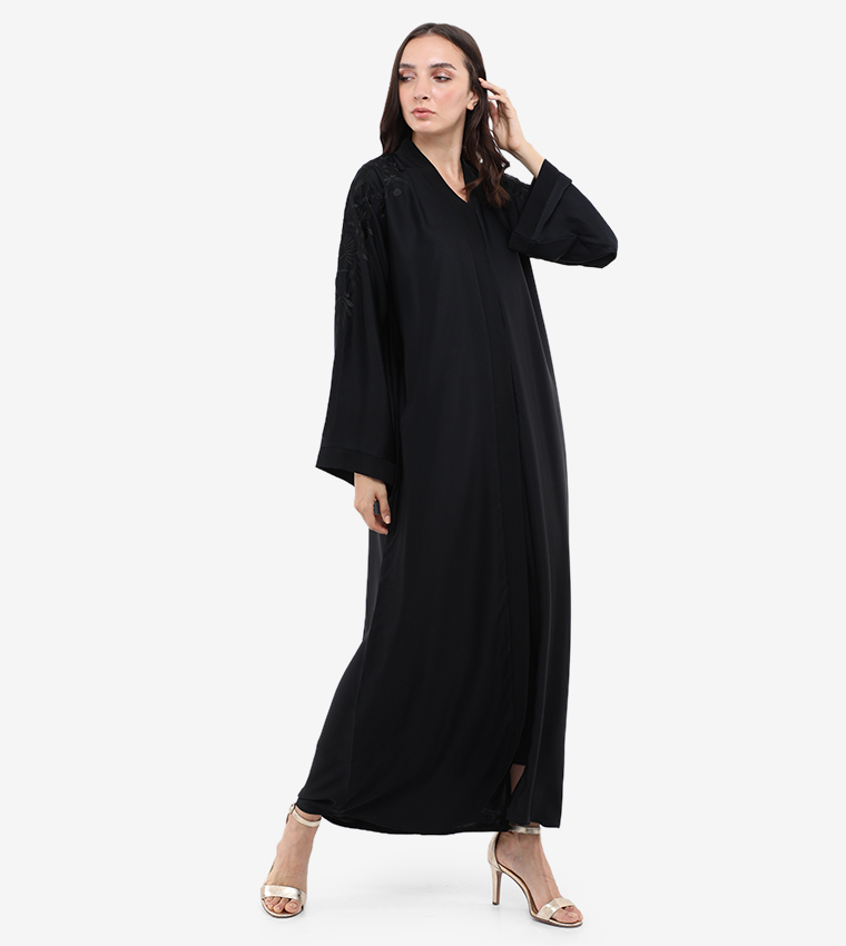 Abaya-Black/Embroidary
