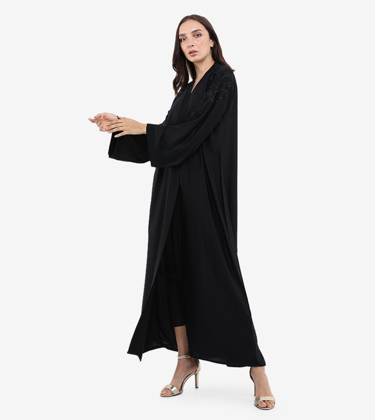 Abaya-Black/Embroidary