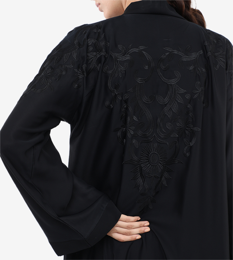 Abaya-Black/Embroidary