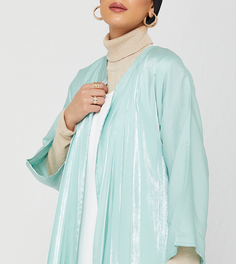 Abaya With White Inner Top Two In One Abaya-Multi