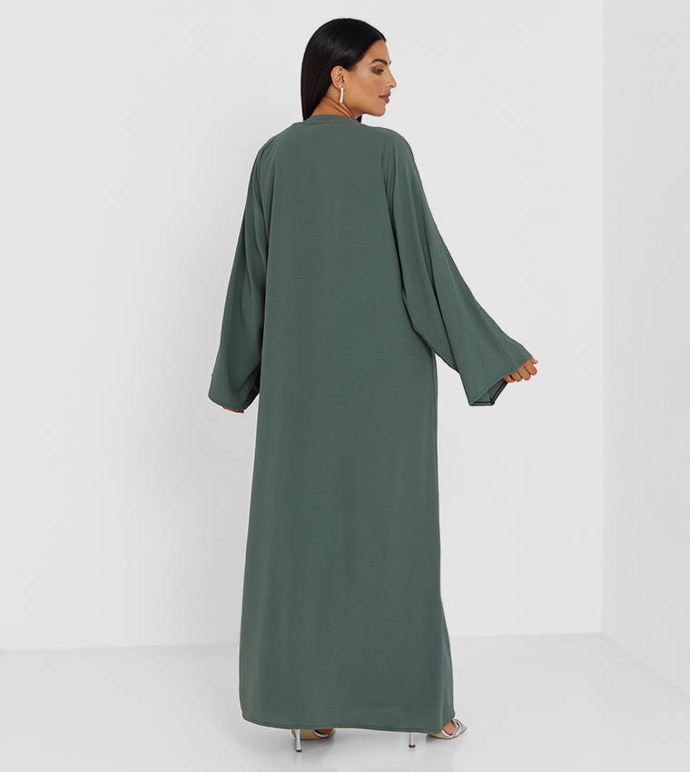 Colour Block Long Sleeve Abaya