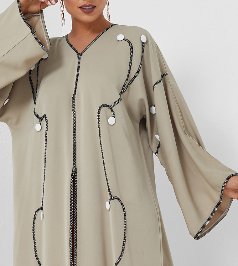 Long Sleeves Abaya-Green 