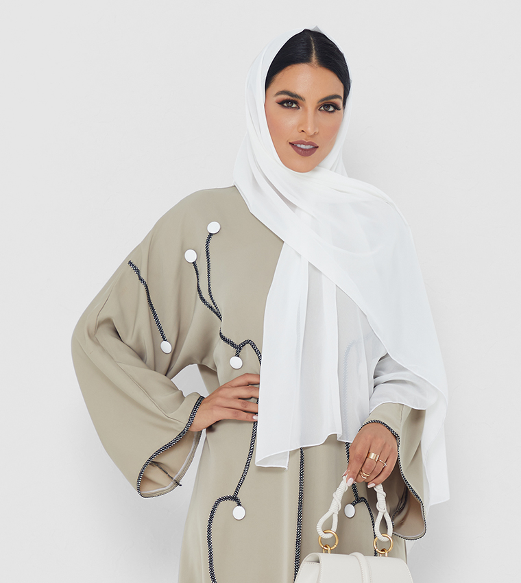 Long Sleeves Abaya-Green 
