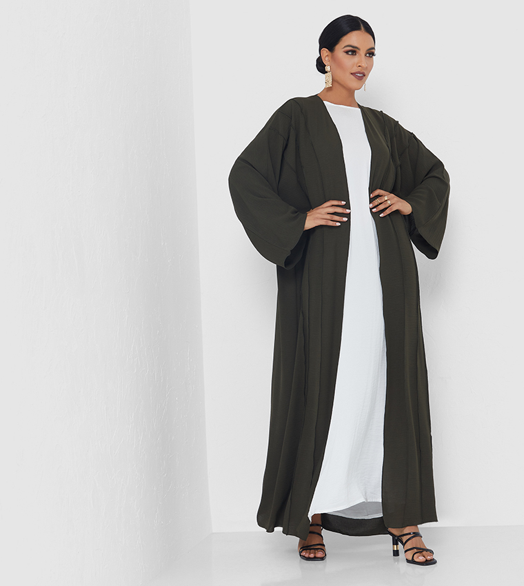 Solid Long Sleeves Abaya 