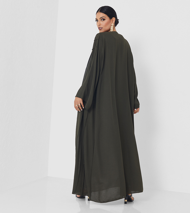 Solid Long Sleeves Abaya 