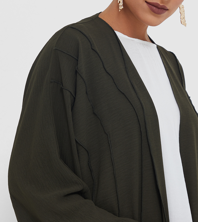 Solid Long Sleeves Abaya 