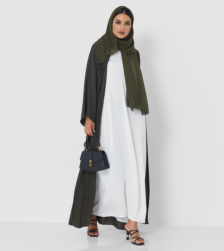 Solid Long Sleeves Abaya 