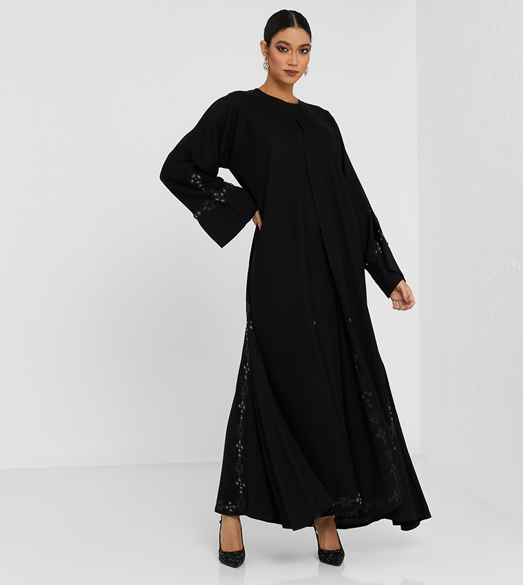 Long Sleeves Abaya-Black