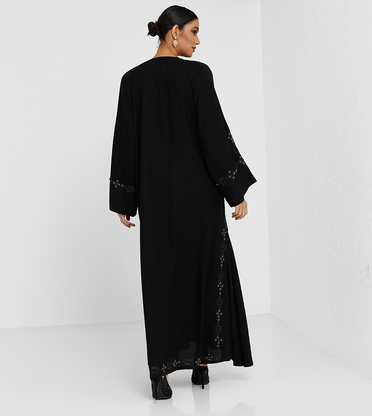 Long Sleeves Abaya-Black