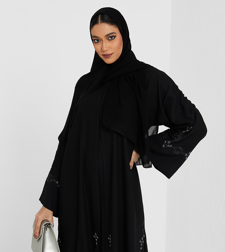 Long Sleeves Abaya-Black