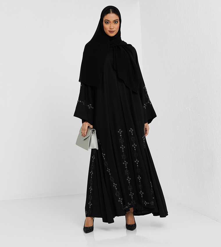 Long Sleeves Abaya-Black