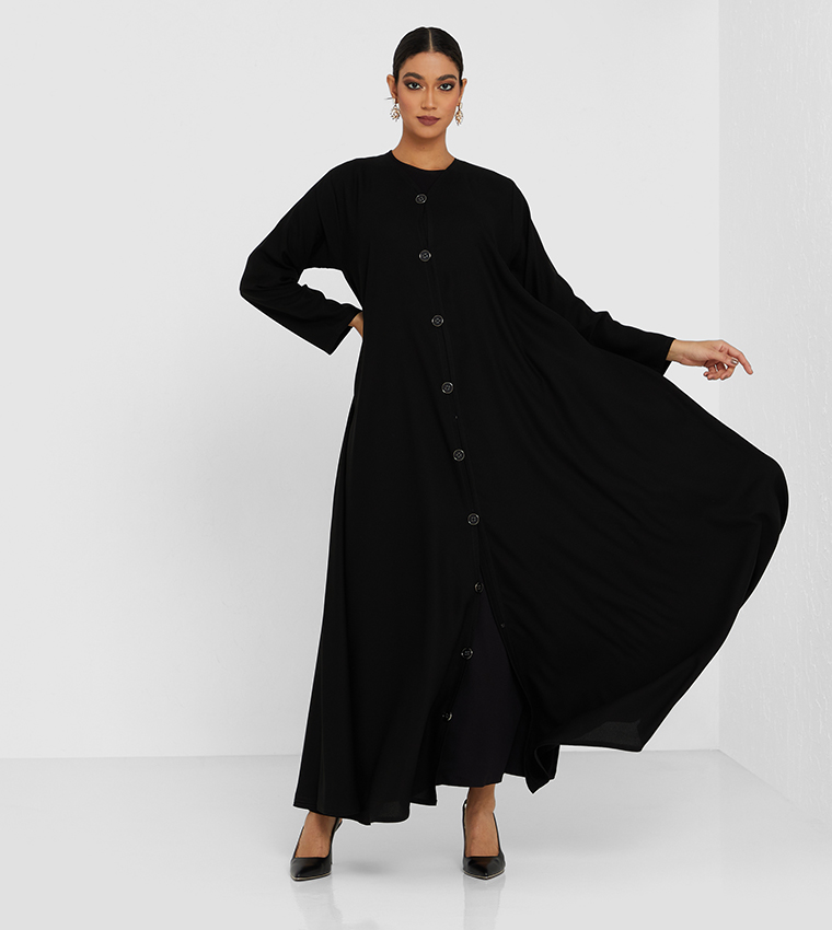 Solid Long Sleeves Abaya