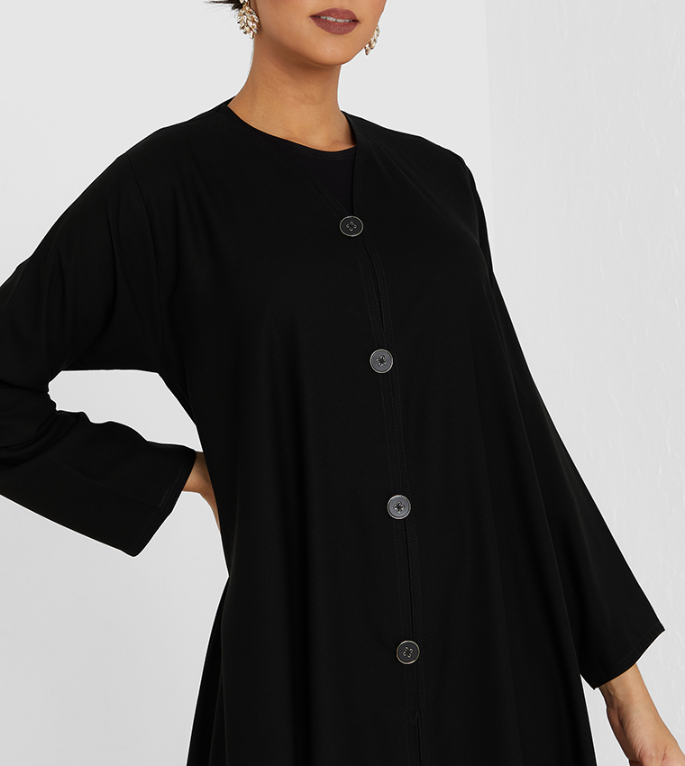 Solid Long Sleeves Abaya