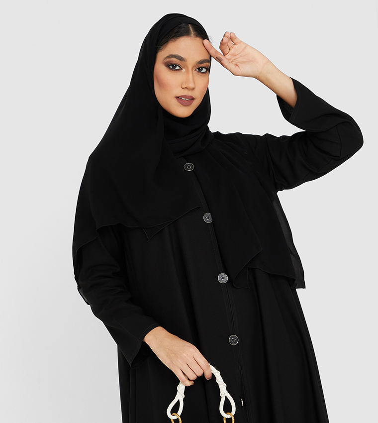 Solid Long Sleeves Abaya