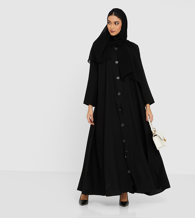 Solid Long Sleeves Abaya