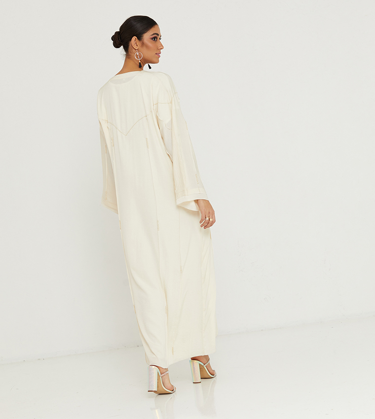 Stone Detailed And Laise Design Abaya