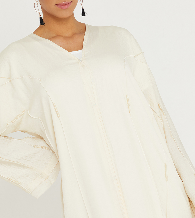 Stone Detailed And Laise Design Abaya