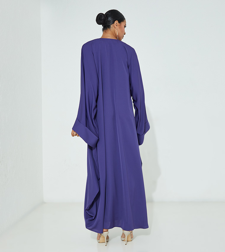 Casual Flare Sleeve Cowl Abaya