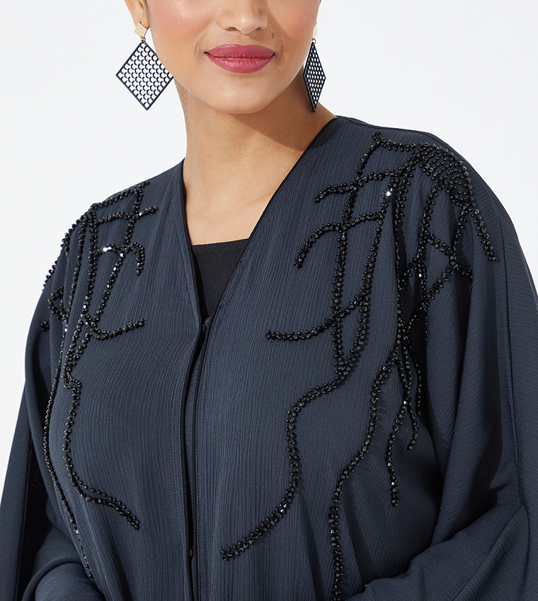 Hand Work Long Sleeves Casual Abaya