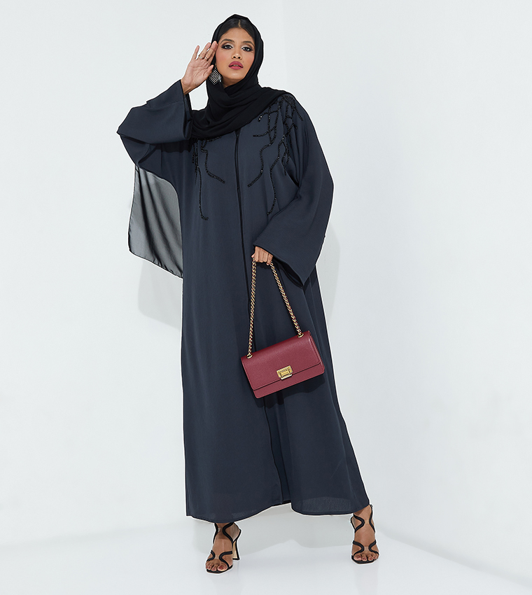 Hand Work Long Sleeves Casual Abaya