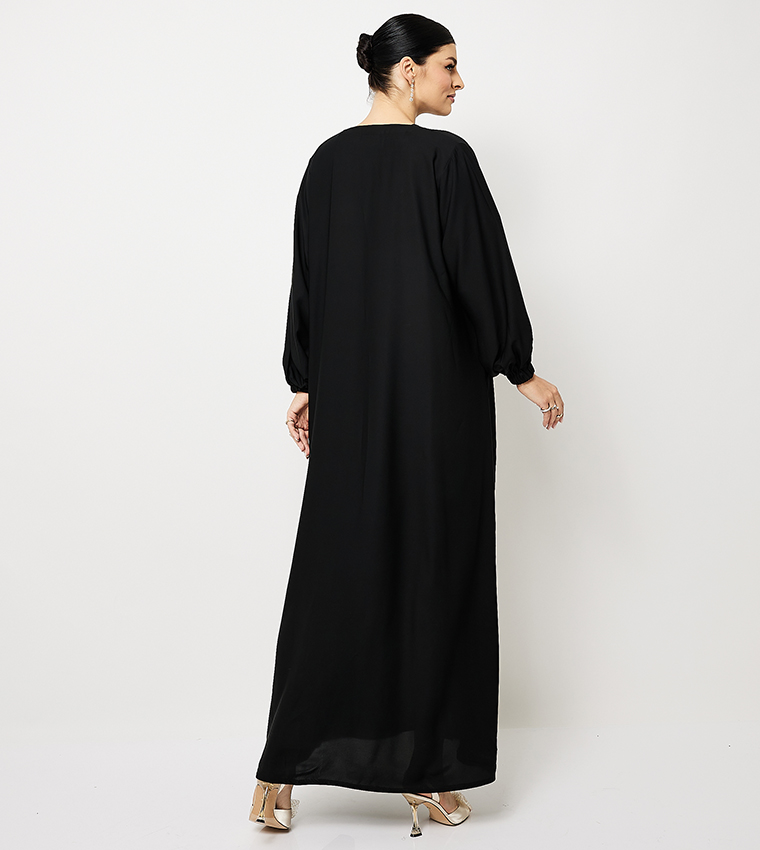 Solid Long Sleeves Abaya
