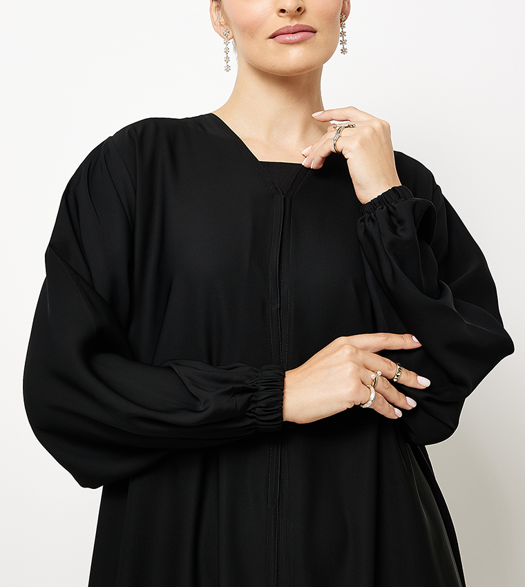 Solid Long Sleeves Abaya
