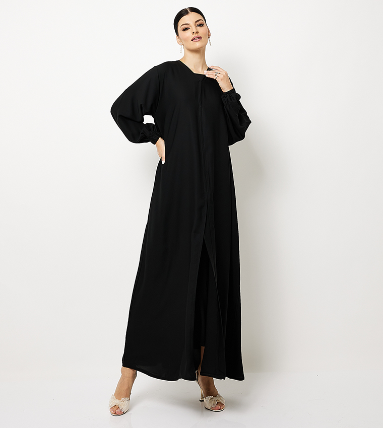 Solid Long Sleeves Abaya