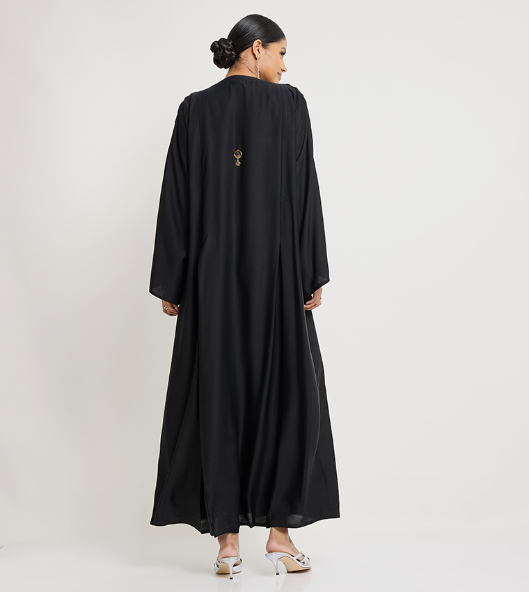 Stone Embellished Long Sleeves Abaya