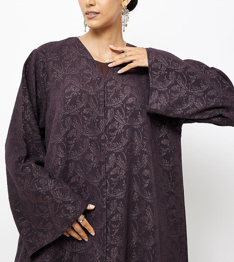 Printed Long Sleeves Abaya