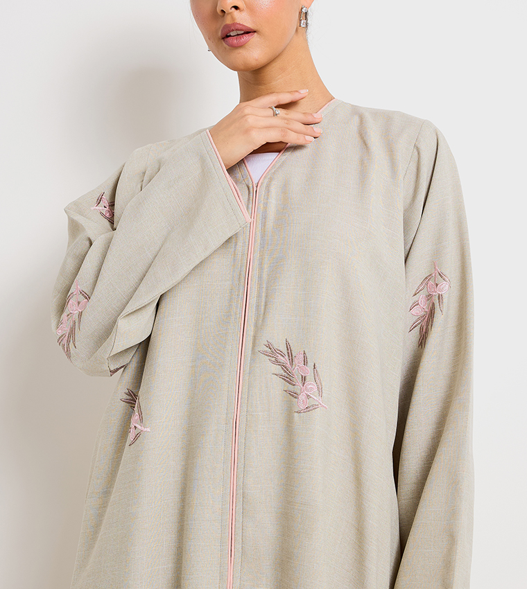 Embroidered Long Sleeves Abaya