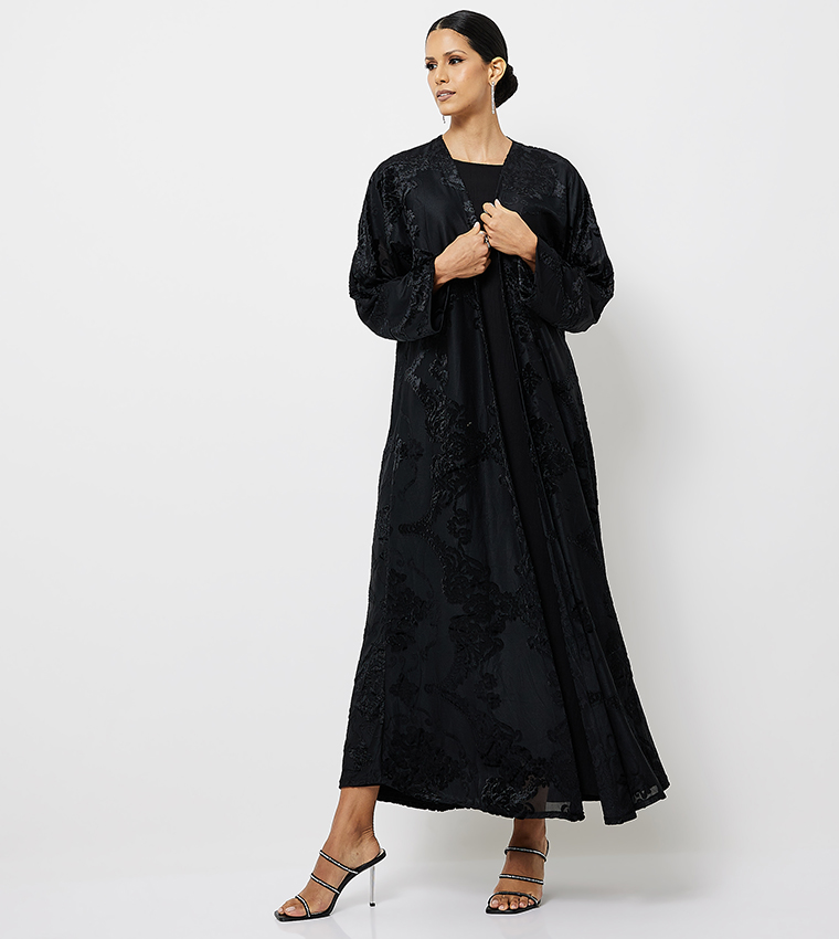 Printed Long Sleeves Abaya