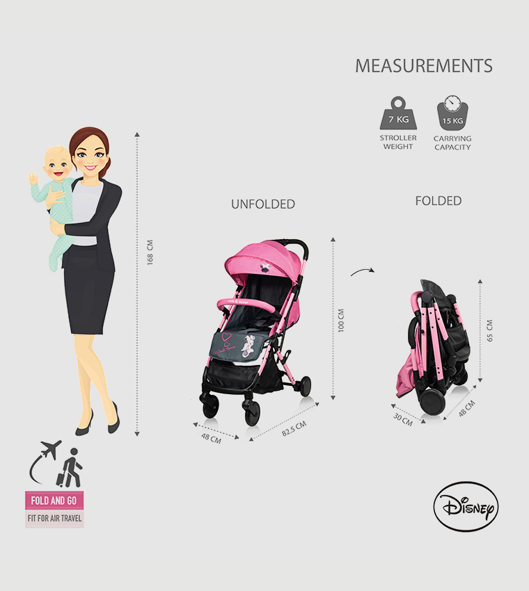 Disney Minnie Mouse Travel Stroller