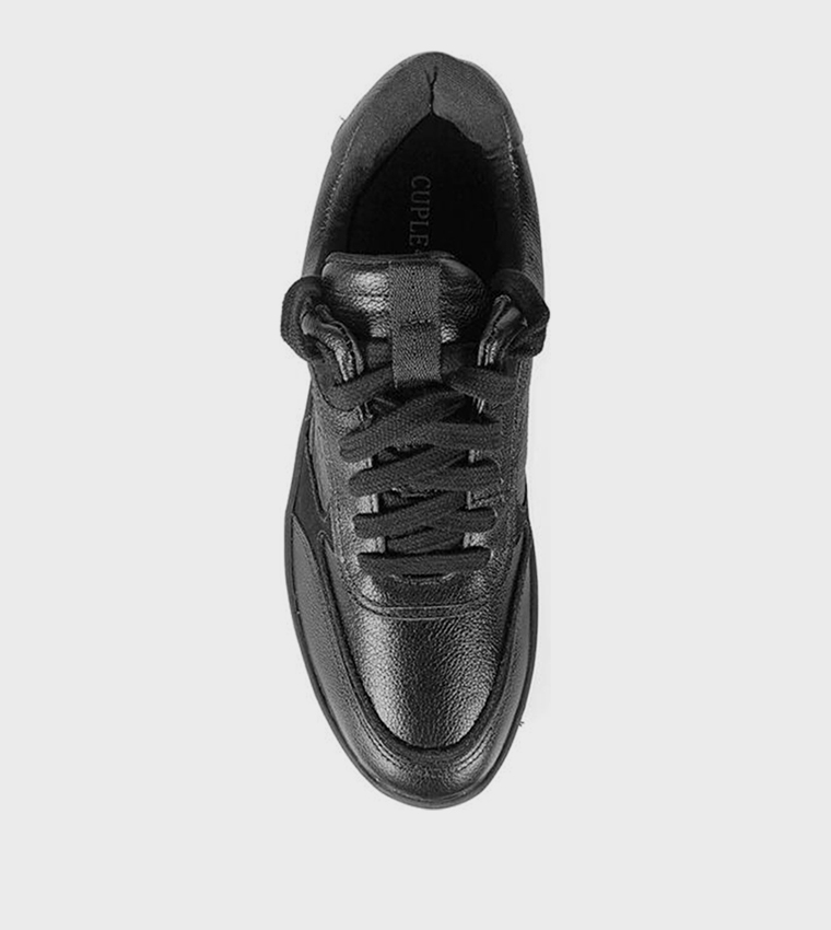 Textured Low-Top Chunky Sneakers