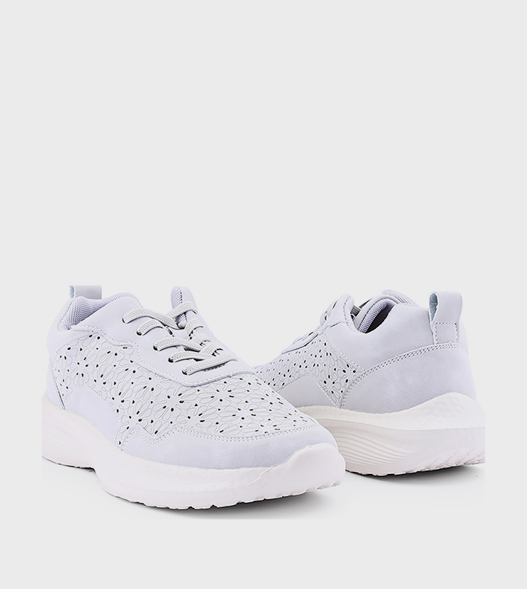 Cut-Out Lace Up Casual Shoes