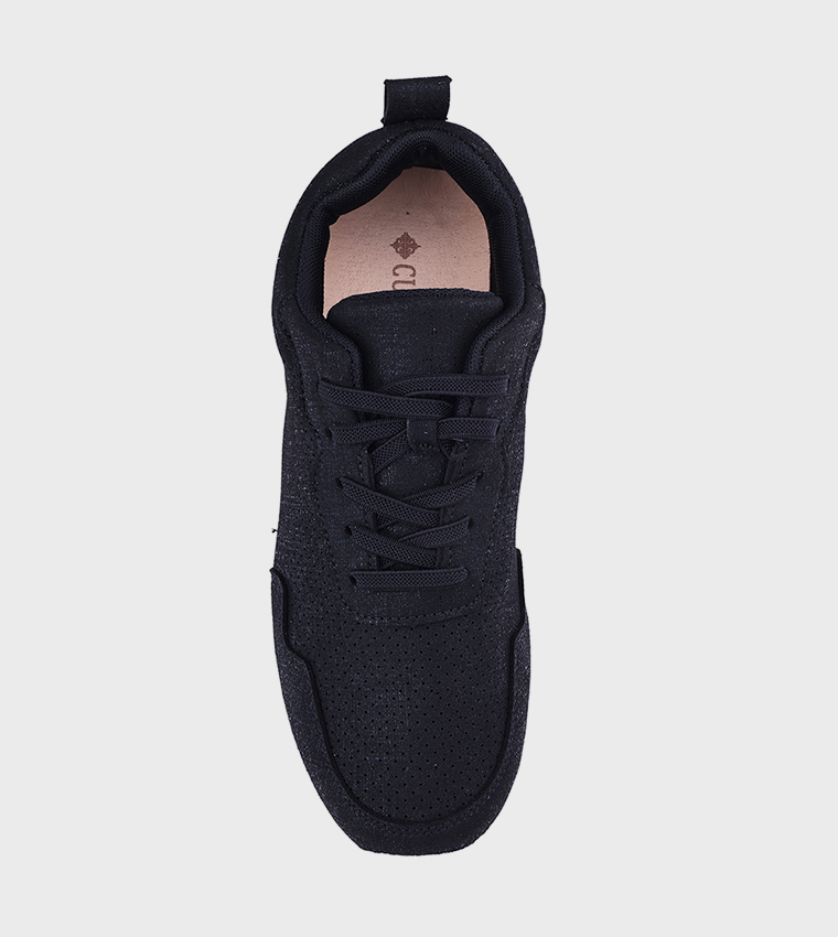 Perforated Lace Up Casual Shoes