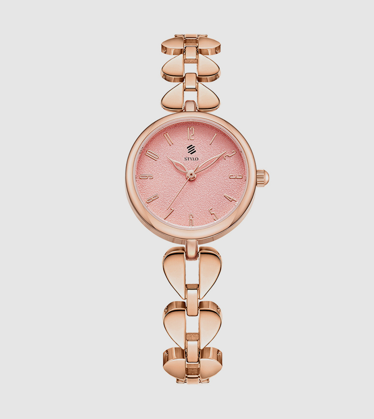 Analog Round Pink Dial Watch