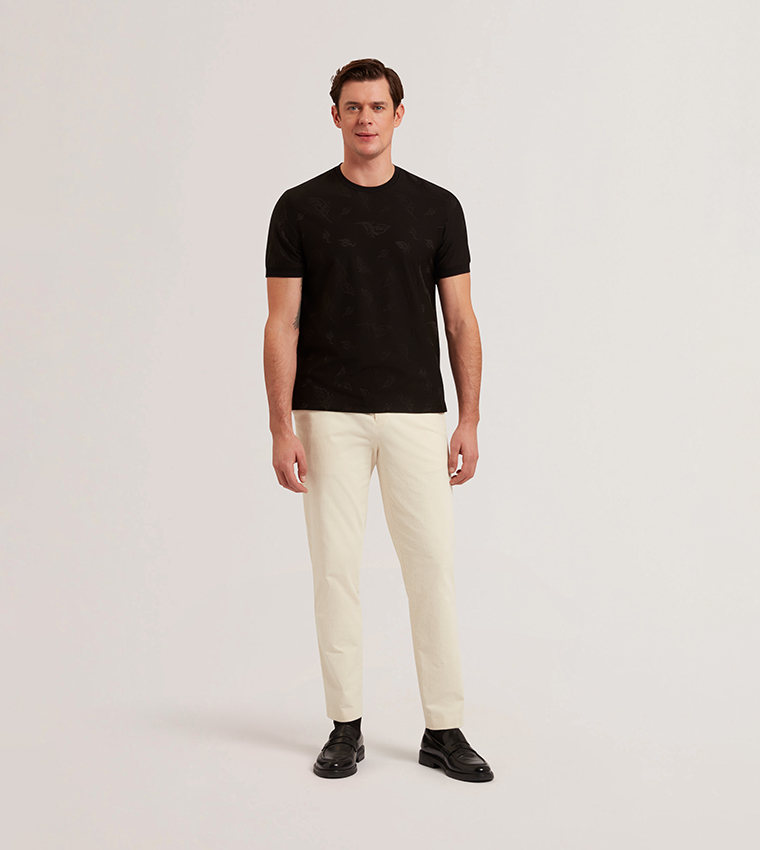 LIPSTO Jacquard Crew Neck T-Shirt