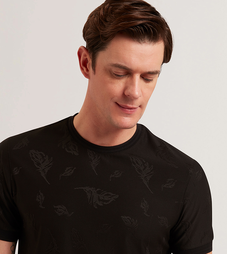 LIPSTO Jacquard Crew Neck T-Shirt