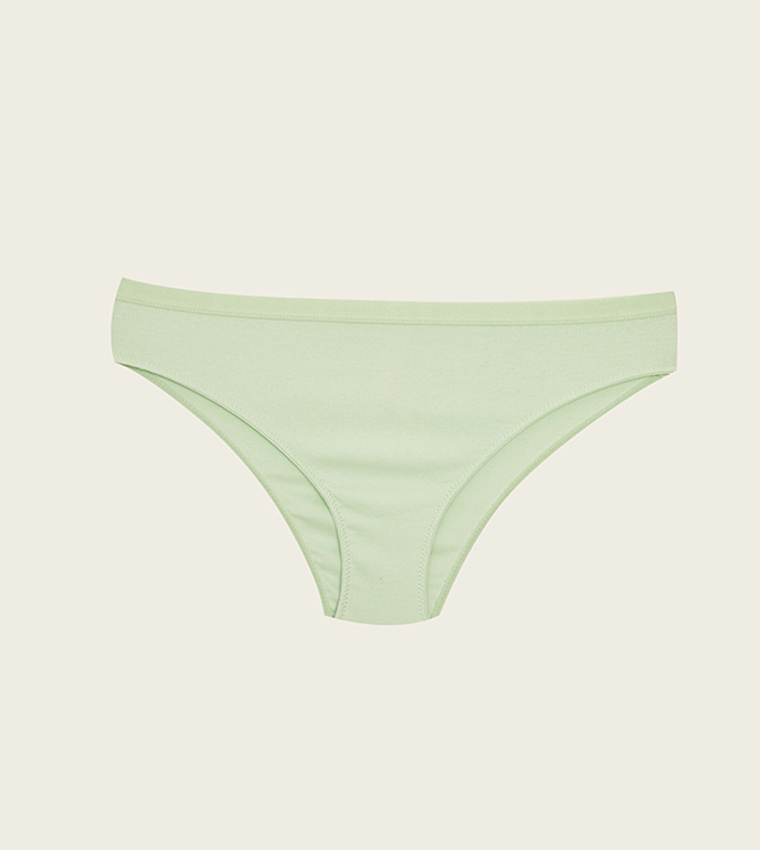 Buy LC Waikiki Solid Brazilian Brief In Light Green