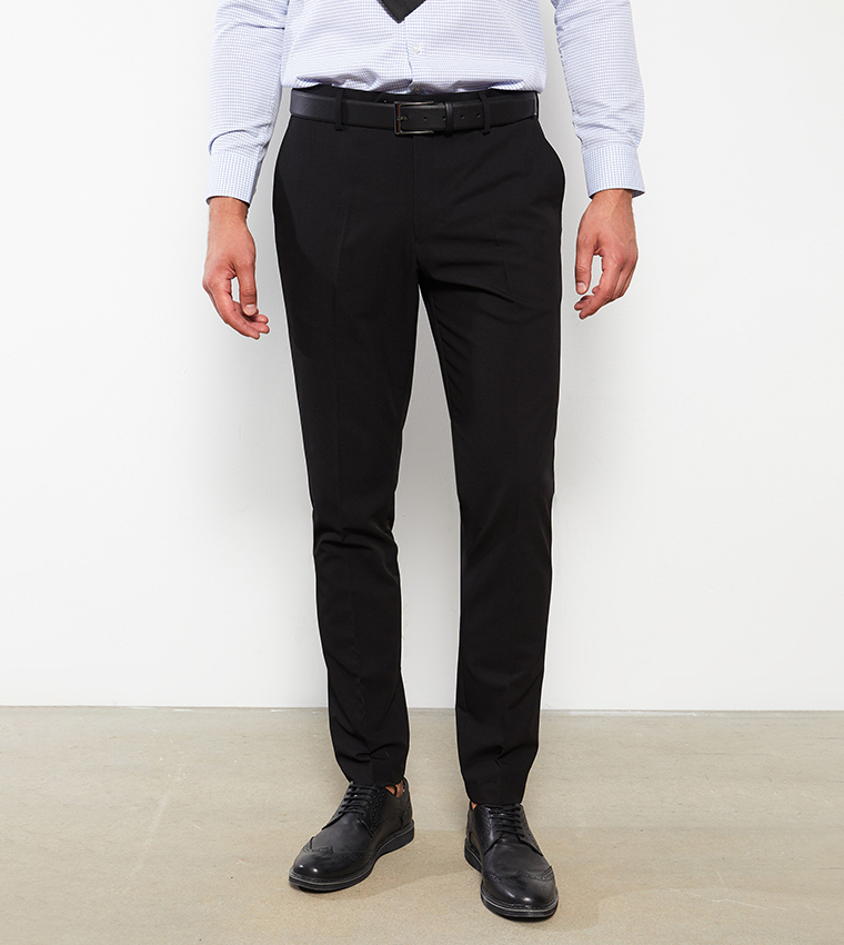 Men's Skinny Fit Marl Suit Trousers | Boohoo UK
